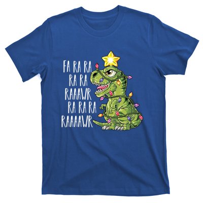 Dinosaur Christmas Gift Fa Ra Ra Rawr Tree Rex Xmas Gift T-Shirt