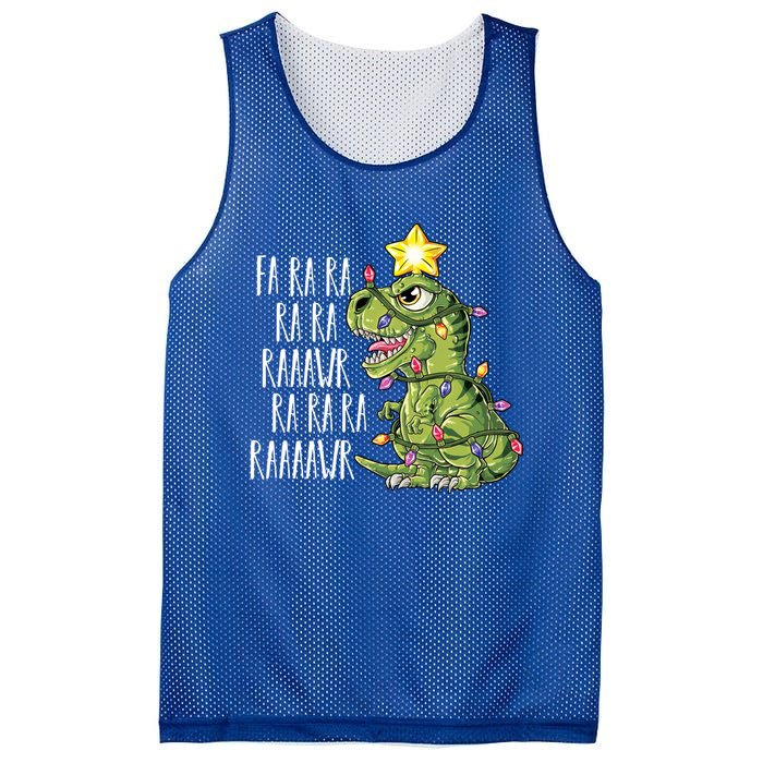 Dinosaur Christmas Gift Fa Ra Ra Rawr Tree Rex Xmas Gift Mesh Reversible Basketball Jersey Tank