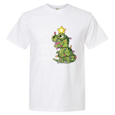 Dinosaur Christmas Gift Fa Ra Ra Rawr Tree Rex Xmas Gift Garment-Dyed Heavyweight T-Shirt