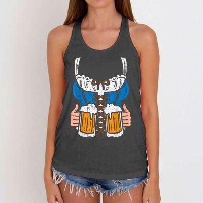 Drindl Costume German Bavarian Oktoberfest Festival Women's Knotted Racerback Tank