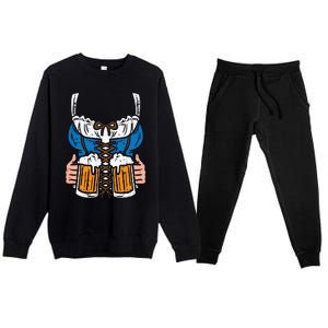 Drindl Costume German Bavarian Oktoberfest Festival Premium Crewneck Sweatsuit Set