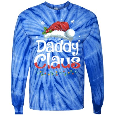 Daddy Claus Gift Funny Matching Group Family Christmas Cute Gift Tie-Dye Long Sleeve Shirt