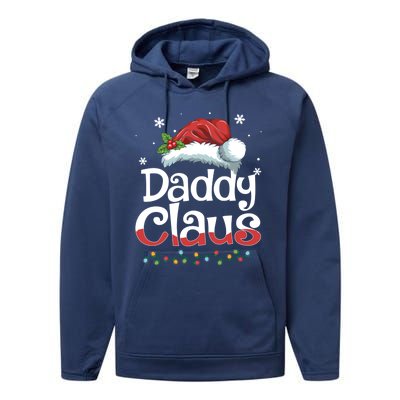 Daddy Claus Gift Funny Matching Group Family Christmas Cute Gift Performance Fleece Hoodie