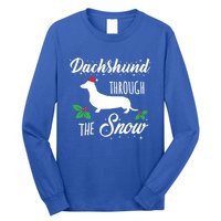 Dachshund Christmas Gift Dachshund Through Snow Dog Gift Long Sleeve Shirt