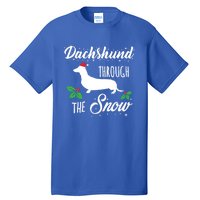 Dachshund Christmas Gift Dachshund Through Snow Dog Gift Tall T-Shirt