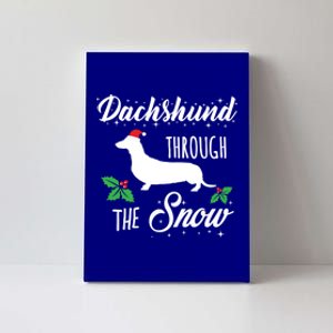 Dachshund Christmas Gift Dachshund Through Snow Dog Gift Canvas