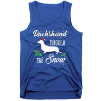 Dachshund Christmas Gift Dachshund Through Snow Dog Gift Tank Top