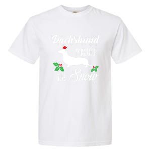 Dachshund Christmas Gift Dachshund Through Snow Dog Gift Garment-Dyed Heavyweight T-Shirt