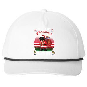 Dachshund Christmas Gift Weiner Dog Lovers Xmas Gift Gift Snapback Five-Panel Rope Hat