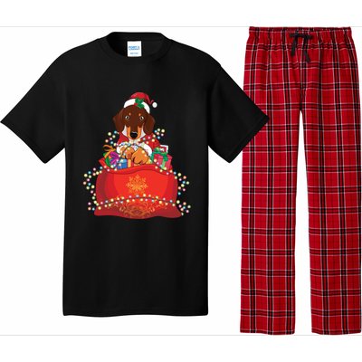 Dachshund Christmas Gift Weiner Dog Lovers Xmas Gift Cute Gift Pajama Set