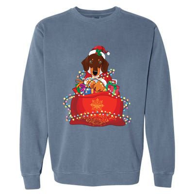 Dachshund Christmas Gift Weiner Dog Lovers Xmas Gift Cute Gift Garment-Dyed Sweatshirt