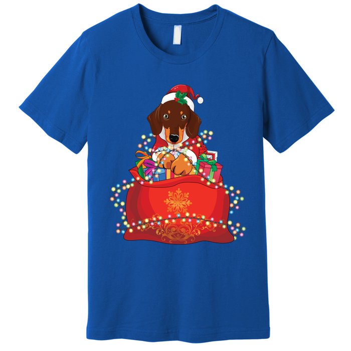 Dachshund Christmas Gift Weiner Dog Lovers Xmas Gift Cute Gift Premium T-Shirt