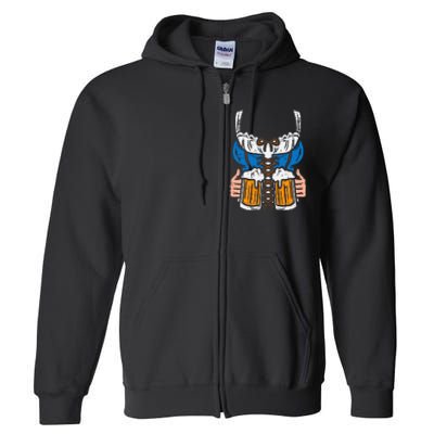 Drindl Costume German Bavarian Oktoberfest Festival Full Zip Hoodie