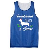 Dachshund Christmas Gift Dachshund Through Snow Dog Tee Gift Mesh Reversible Basketball Jersey Tank