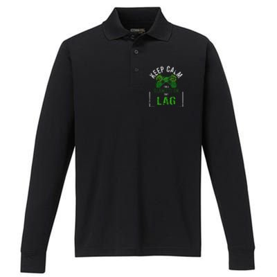 Duty Call Gaming Legend Of Your League Keep Salty Dont Tilt Performance Long Sleeve Polo