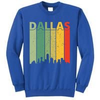 Dallas Cool Gift 80s Vintage Retro Dallas Texas Skyline Gift Sweatshirt