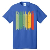 Dallas Cool Gift 80s Vintage Retro Dallas Texas Skyline Gift Tall T-Shirt