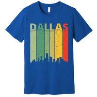 Dallas Cool Gift 80s Vintage Retro Dallas Texas Skyline Gift Premium T-Shirt