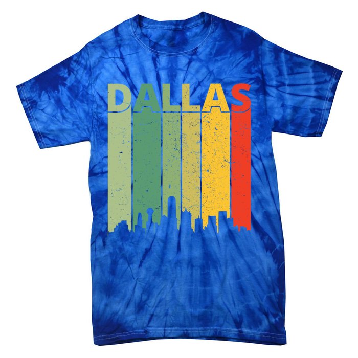 Dallas Cool Gift 80s Vintage Retro Dallas Texas Skyline Gift Tie-Dye T-Shirt