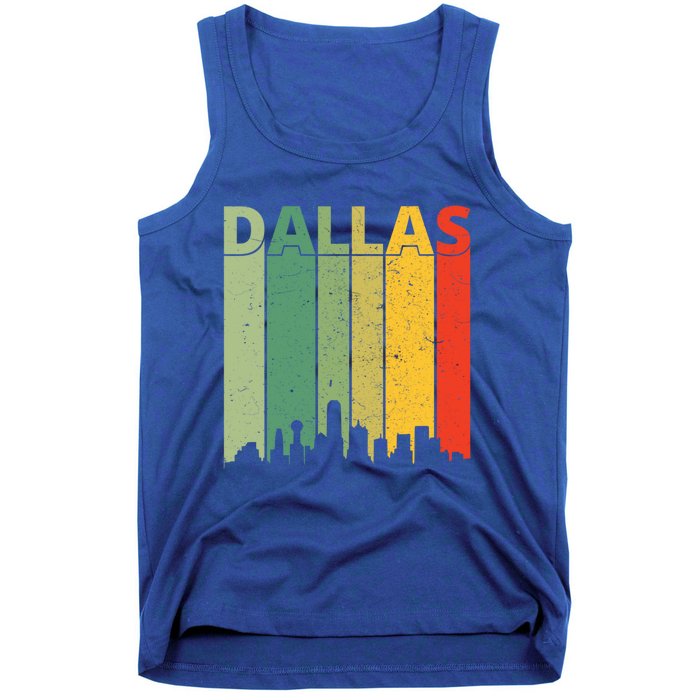 Dallas Cool Gift 80s Vintage Retro Dallas Texas Skyline Gift Tank Top