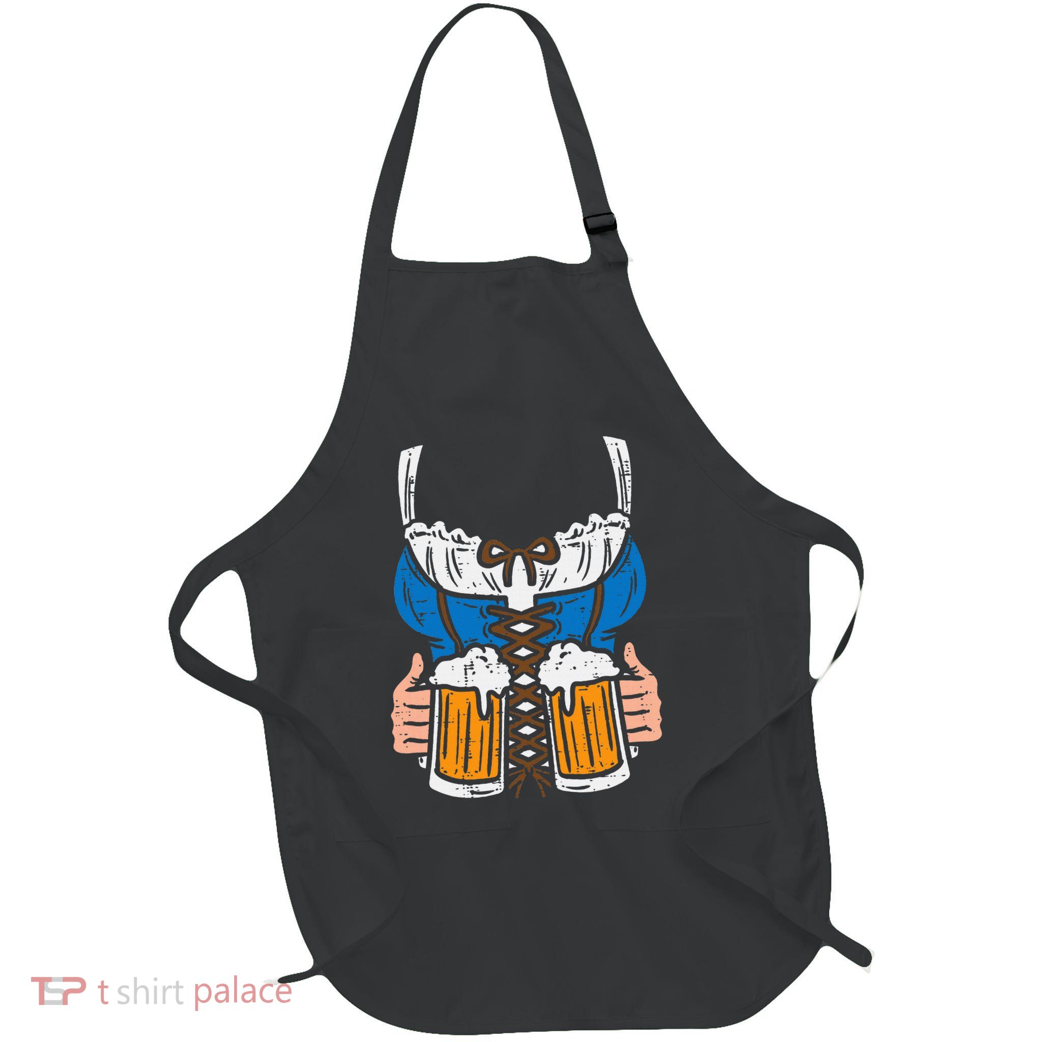 Drindl Costume German Bavarian Oktoberfest Festival Full-Length Apron With Pockets