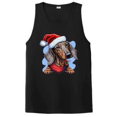 Dachshund Christmas Gift PosiCharge Competitor Tank