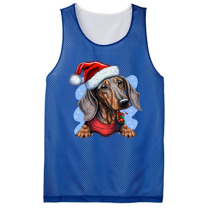 Dachshund Christmas Gift Mesh Reversible Basketball Jersey Tank