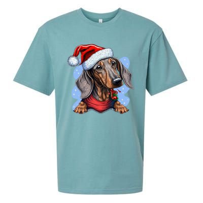 Dachshund Christmas Gift Sueded Cloud Jersey T-Shirt