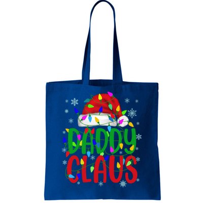 Daddy Claus Gift Christmas Lights Pajama Matching Family Cute Gift Tote Bag