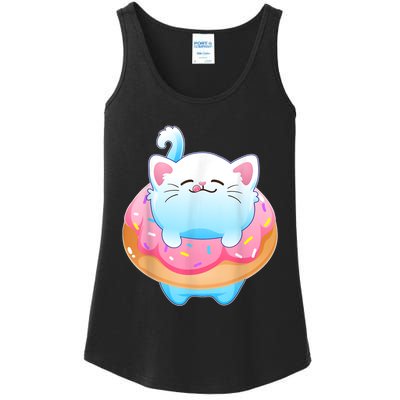 Donut Cat Gifts For Kitty Lovers S Ladies Essential Tank