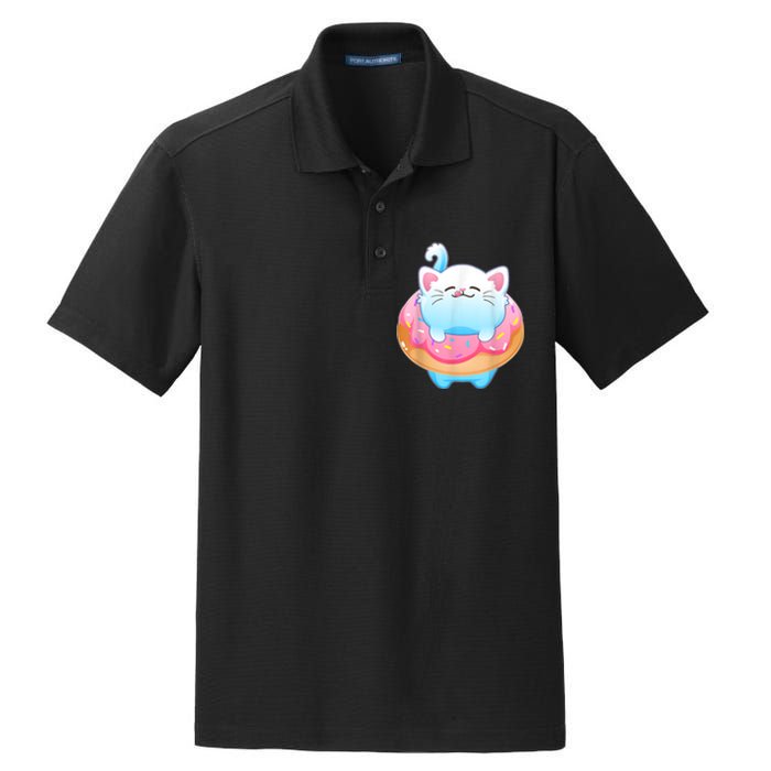 Donut Cat Gifts For Kitty Lovers S Dry Zone Grid Polo