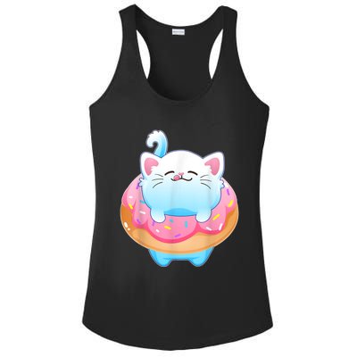 Donut Cat Gifts For Kitty Lovers S Ladies PosiCharge Competitor Racerback Tank