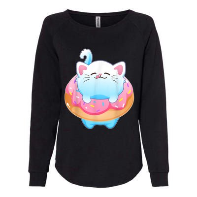 Donut Cat Gifts For Kitty Lovers S Womens California Wash Sweatshirt