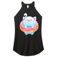 Donut Cat Gifts For Kitty Lovers S Women’s Perfect Tri Rocker Tank