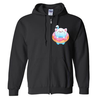 Donut Cat Gifts For Kitty Lovers S Full Zip Hoodie