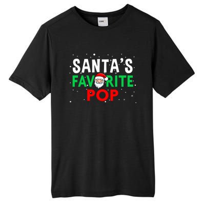 Dad Christmas Gift SantaS Favorite Pop Gift Tall Fusion ChromaSoft Performance T-Shirt