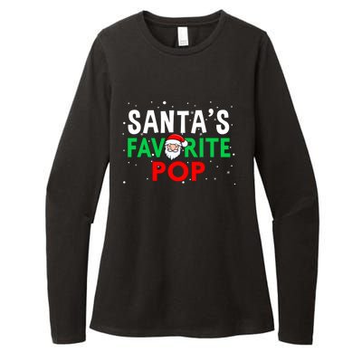 Dad Christmas Gift SantaS Favorite Pop Gift Womens CVC Long Sleeve Shirt