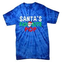 Dad Christmas Gift SantaS Favorite Pop Gift Tie-Dye T-Shirt