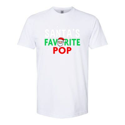 Dad Christmas Gift SantaS Favorite Pop Gift Softstyle® CVC T-Shirt