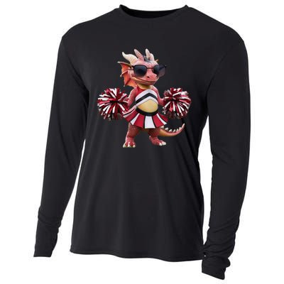 Dragon Cheerleader Gift Idea Fashion Custom Graphic Cooling Performance Long Sleeve Crew