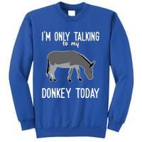 Donkey Cute Gift Only Talking To My Donkey Gift Sweatshirt