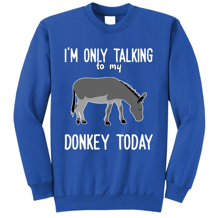 Donkey Cute Gift Only Talking To My Donkey Gift Sweatshirt