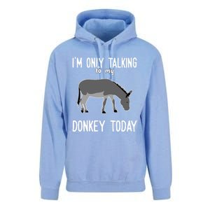 Donkey Cute Gift Only Talking To My Donkey Gift Unisex Surf Hoodie