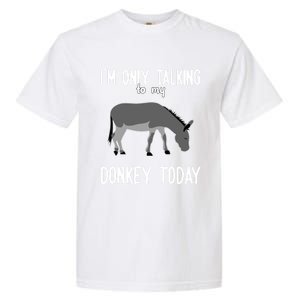 Donkey Cute Gift Only Talking To My Donkey Gift Garment-Dyed Heavyweight T-Shirt