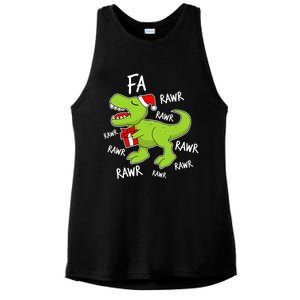 Dinosaur Christmas Gift Fa Ra Rawr Tree Rex Xmas Gift Great Gift Ladies PosiCharge Tri-Blend Wicking Tank