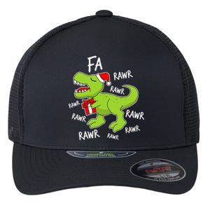 Dinosaur Christmas Gift Fa Ra Rawr Tree Rex Xmas Gift Great Gift Flexfit Unipanel Trucker Cap