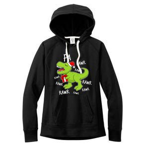 Dinosaur Christmas Gift Fa Ra Rawr Tree Rex Xmas Gift Great Gift Women's Fleece Hoodie