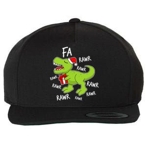 Dinosaur Christmas Gift Fa Ra Rawr Tree Rex Xmas Gift Great Gift Wool Snapback Cap