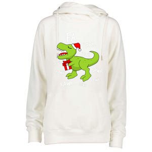 Dinosaur Christmas Gift Fa Ra Rawr Tree Rex Xmas Gift Great Gift Womens Funnel Neck Pullover Hood