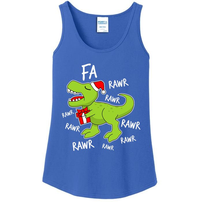 Dinosaur Christmas Gift Fa Ra Rawr Tree Rex Xmas Gift Great Gift Ladies Essential Tank